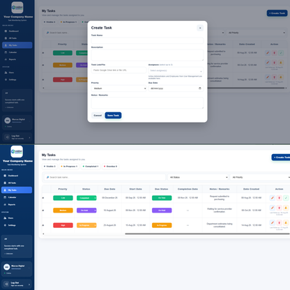 All-in-One Employee Task Monitoring System - Google Sheets Web App