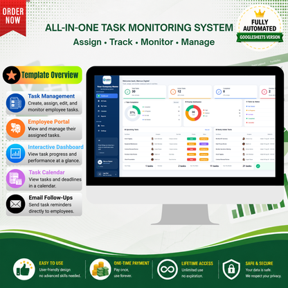 All-in-One Employee Task Monitoring System - Google Sheets Web App