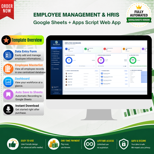 Employee Management & HRIS System | Google Sheets + Apps Script Web App